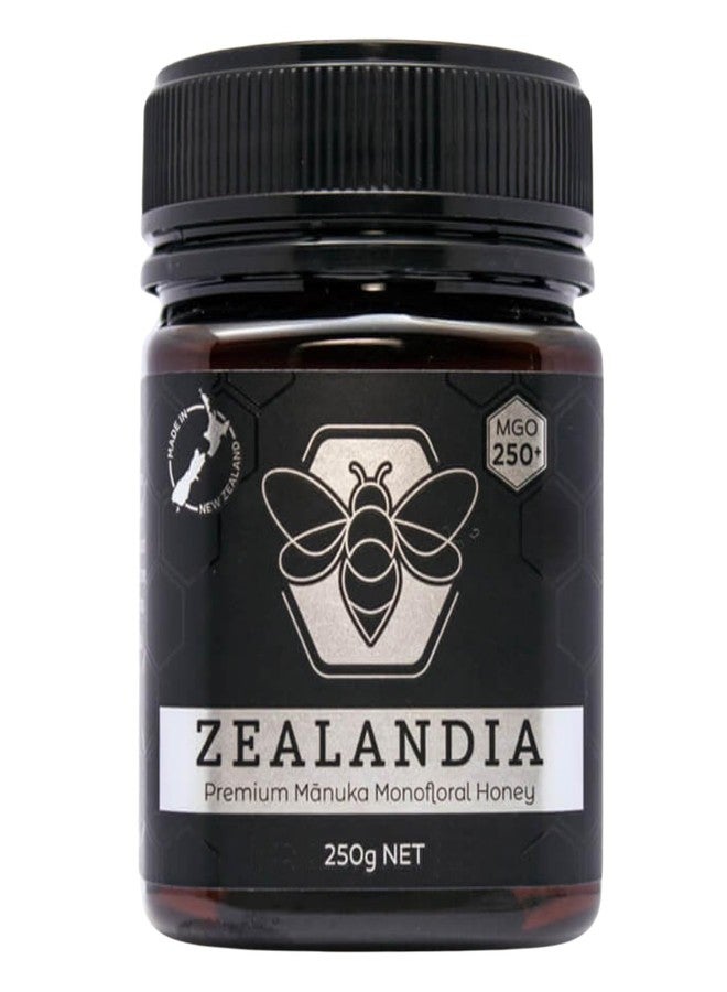 ZEALANDIA Premium Manuka Honey Silver Label, Certified MGO 250+ (250g), 100% Pure Manuka Honey New Zealand Monofloral - Pure & Rich, (Pack of 1) - Image 1