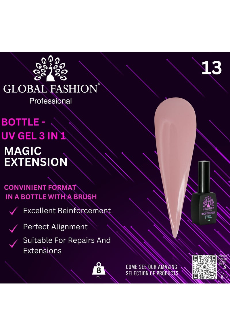GLOBAL FASHION GLOBAL FASHION MAGIC-EXTENSION UV GEL -Smart Gel 12 ML #13  - Image 2