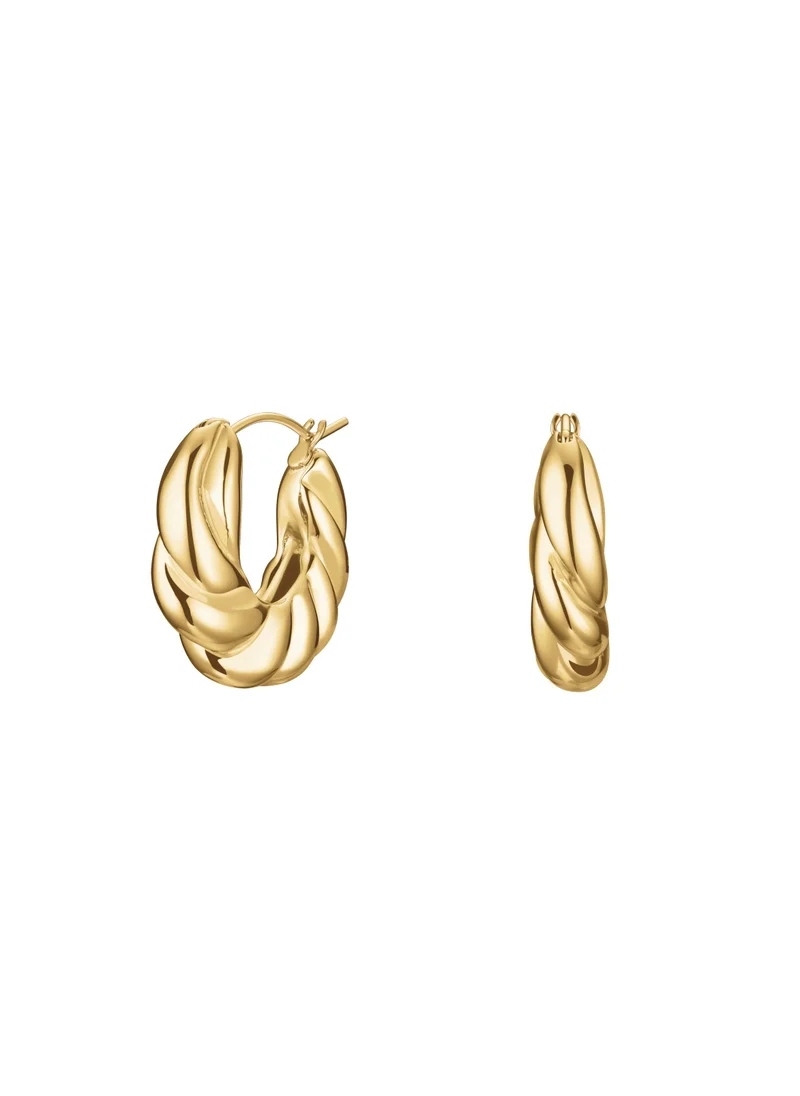 RoseField Rosefield Twisted Hoops - JETHG-J972