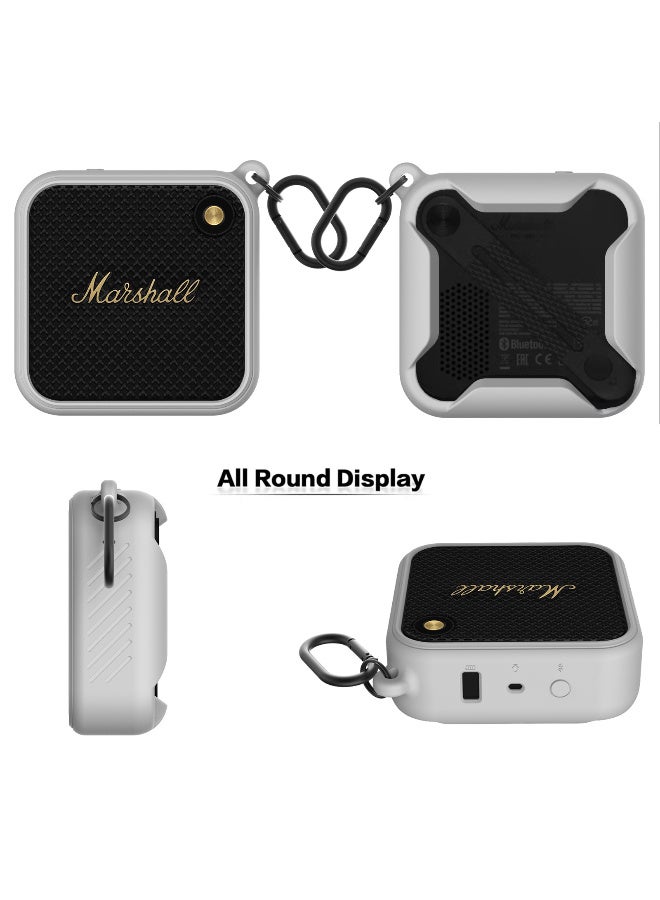 مارشال مناسبة لشركة مارشال بلوتوث مكبر الصوت حالة حماية السيليكون ، ومكافحة انقطاع مارشال ويلين حالة السيليكون الأسود - Image 2