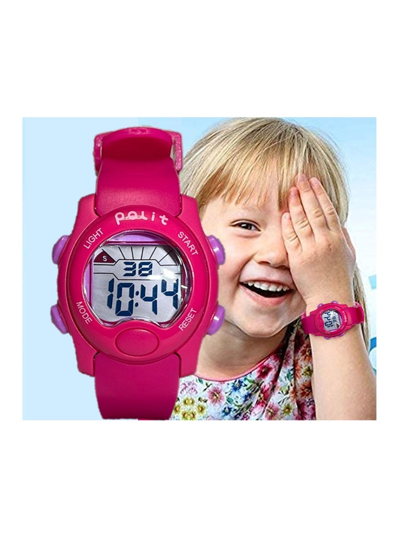 Polit Kids' Water Resistant Rubber LED Digital Watch - Image 1