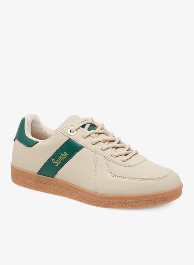 سامبا سنيكرز نسائي برباط وتفاصيل متباينة - Image 1