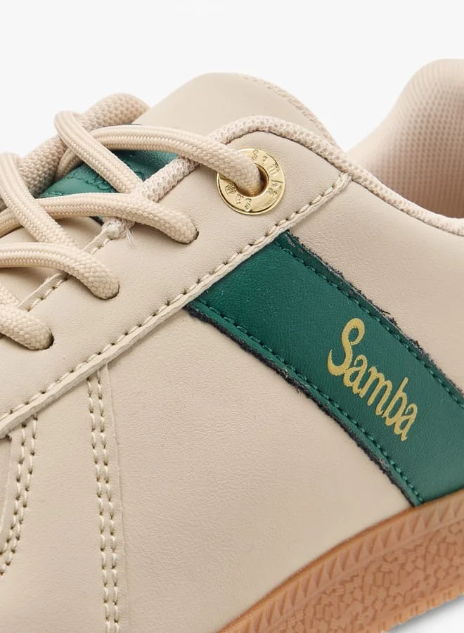 SAMBA Womens' Panelled Lace-Up Sneakers
