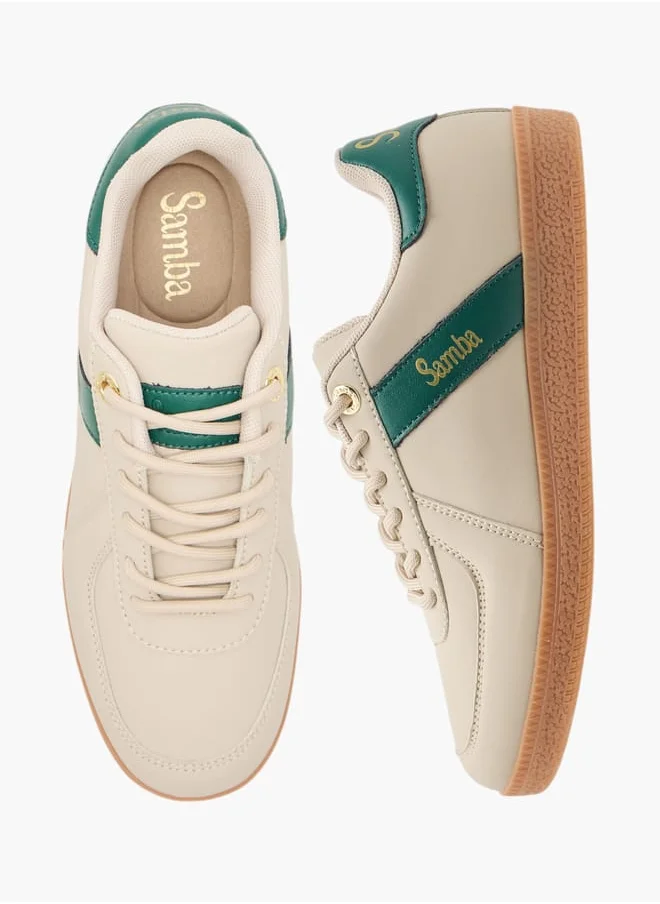 سامبا Womens' Panelled Lace-Up Sneakers