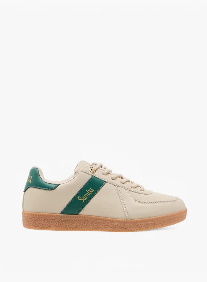 SAMBA Womens' Panelled Lace-Up Sneakers