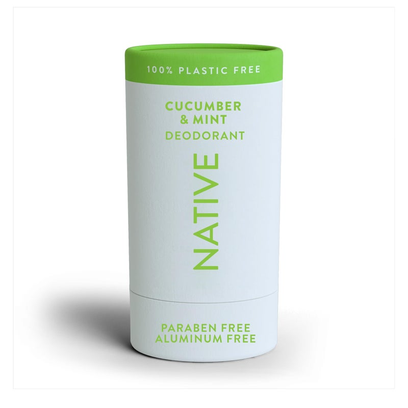 Native Plastic Free Deodorant Contains Naturally Derived Ingredients 72 Hour Odor Control Deodorant for Women and Men Aluminum Free with Baking Soda Coconut Oil and Shea Butter Cucumber Mint