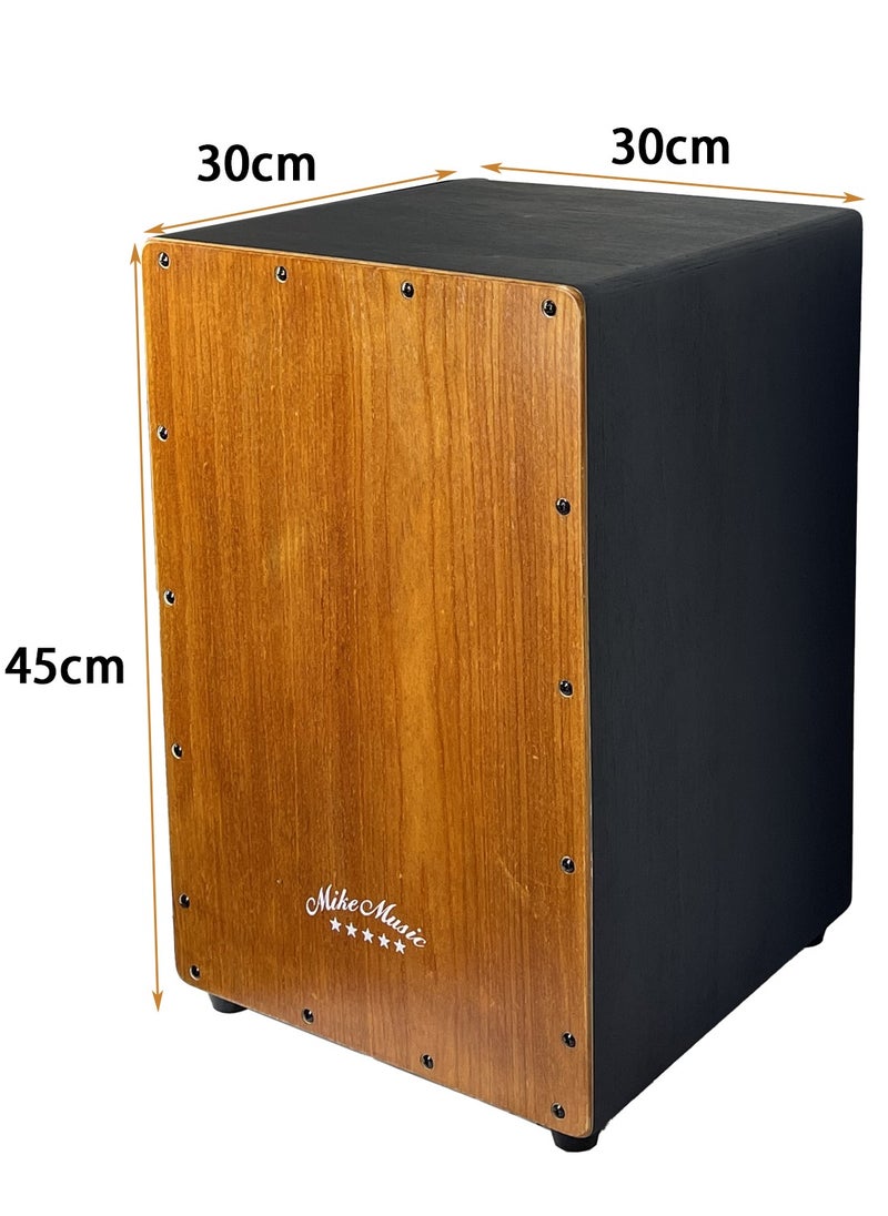 Mike Music - Cajon Drum, Wooden Percussion Cajon Box Drum Instrument with Internal Snare Strings, Upgrade Adjustable Cajons Hand Drums with Dedicated Backpack Cajon Bag, Hand Percussion Instruments Beat Box-Brown - Image 1