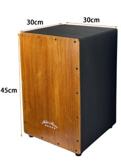 Mike Music Cajon Drum, Wooden Percussion Cajon Box Drum Instrument with Internal Snare Strings, Upgrade Adjustable Cajons Hand Drums with Dedicated Backpack Cajon Bag, Hand Percussion Instruments Beat Box-Brown  - Image 2