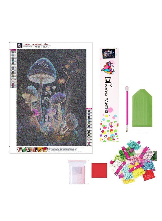 RANUR 5D Mushroom Diamond Painting Kit, Home Wall Decor, Diamond Painting Kits for Kids and Adults, Stunning DIY Decor with Rhinestone, Artistic Masterpieces - Image 3