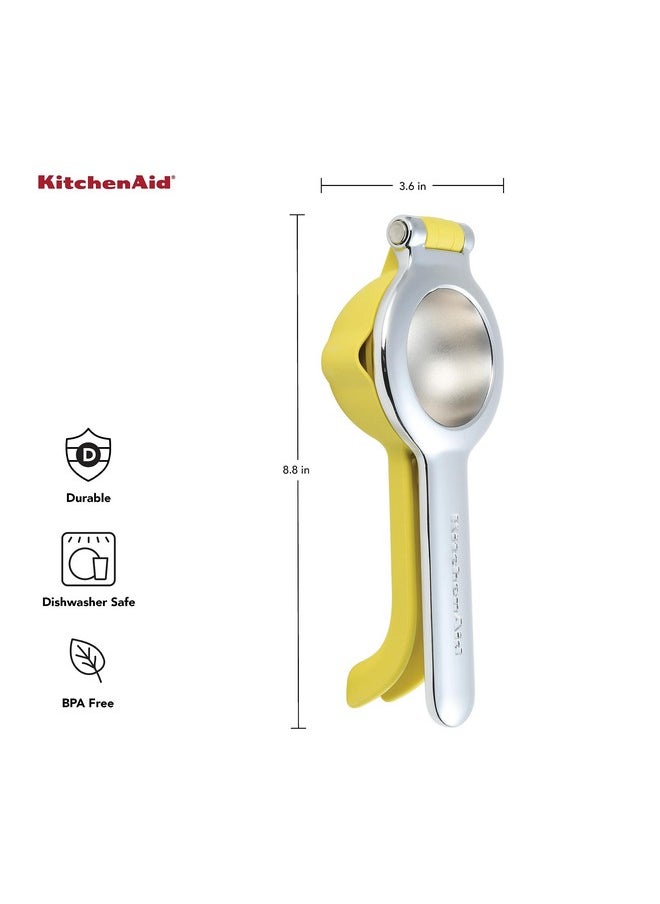 KitchenAid KitchenAid Citrus Juice Press Squeezer for Lemons and Limes with Seed Catcher and Pour Spout, Lemon, 8 inches  - Image 2