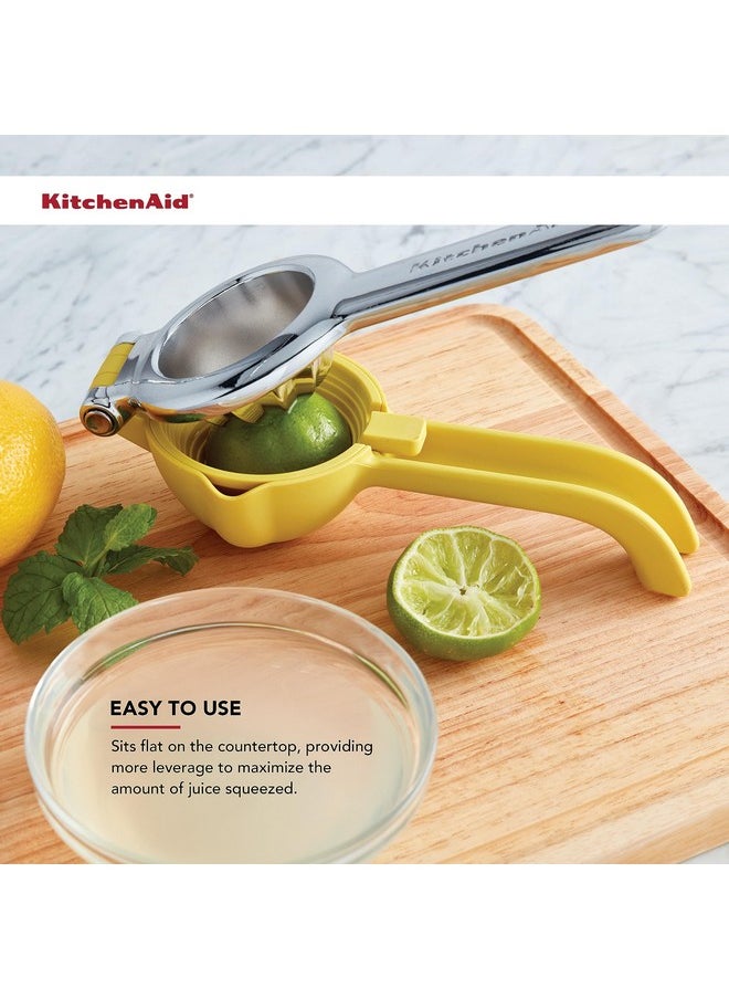 KitchenAid KitchenAid Citrus Juice Press Squeezer for Lemons and Limes with Seed Catcher and Pour Spout, Lemon, 8 inches  - Image 4