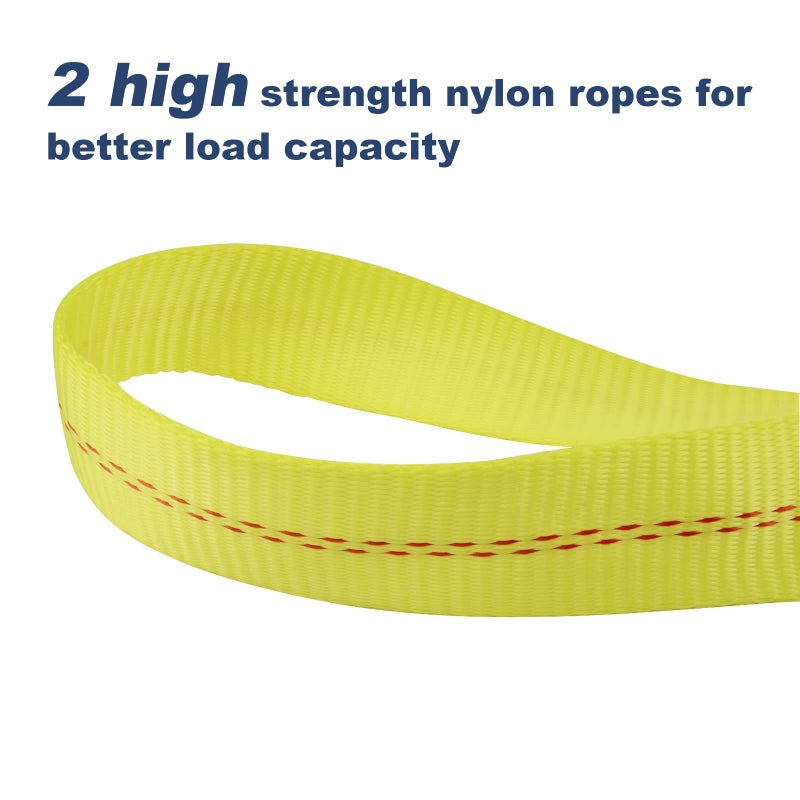 XSTRAP STANDARD Tow Strap with Hooks 2in X20Ft Recovery Strap 11,000LB Break Strengthened Towing Rope for Towing Vehicles in Roadside Emergency - Image 5