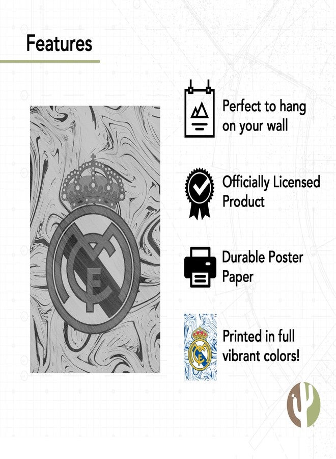 Desert Cactus Real Madrid FC Poster Los Blancos Madridistas Football Soccer 11 x 17 Inch Room Office Décor Decoration Official Fan Gear (11x17 inch,Version H) - Image 3