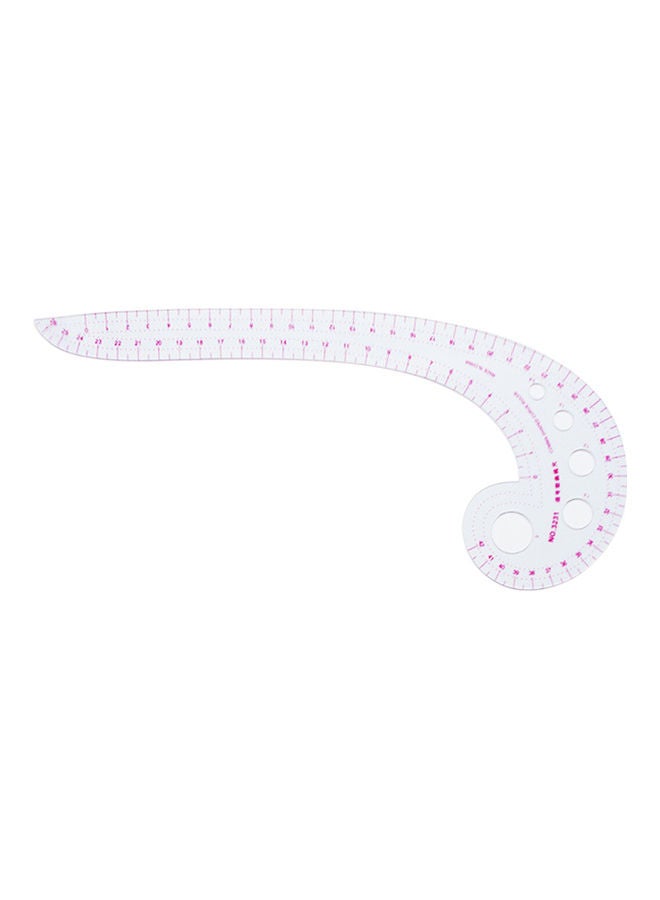 NIBEMINENT 4-Piece French Metric Clothing Ruler White/Pink - Image 3