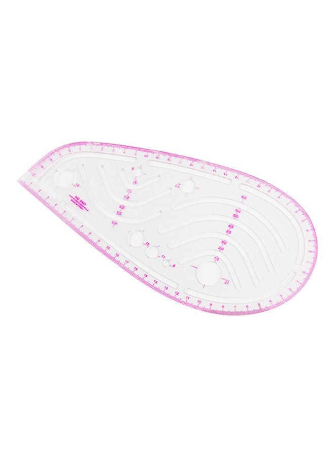 NIBEMINENT 4-Piece French Metric Clothing Ruler White/Pink - Image 2