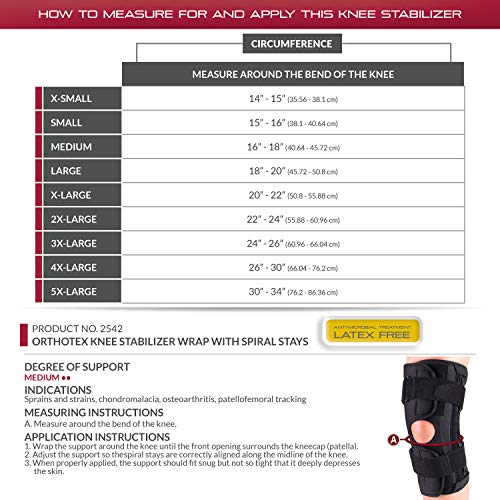 OTC Orthotex Knee Stabilizer Wrap with Spiral Stays - Image 2