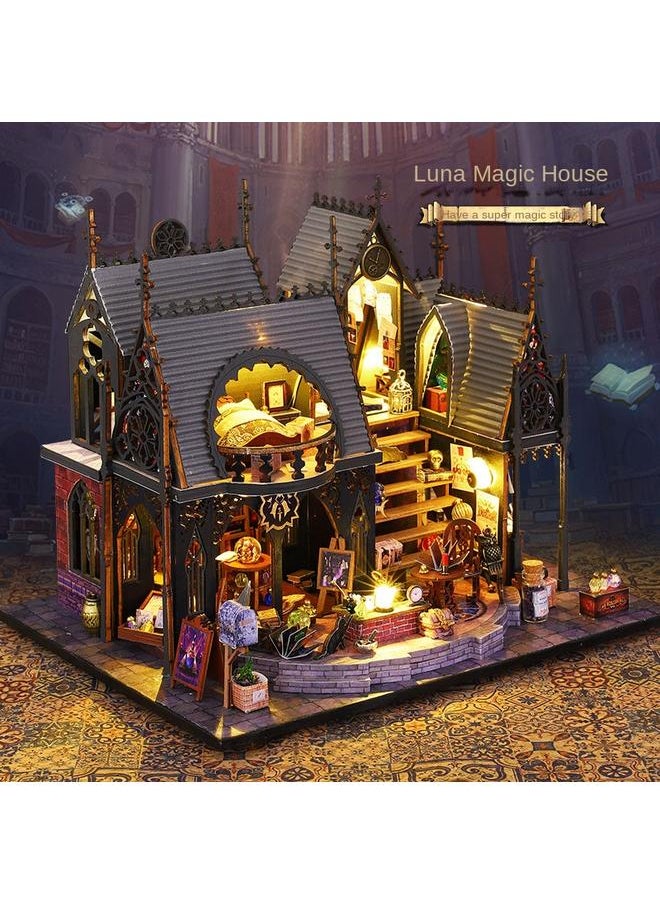Bluejw - DIY Cabin Luna Magic House Handmade Assembled Model Villa Decoration Exquisite Decompression Gift For Men And Women - Image 1
