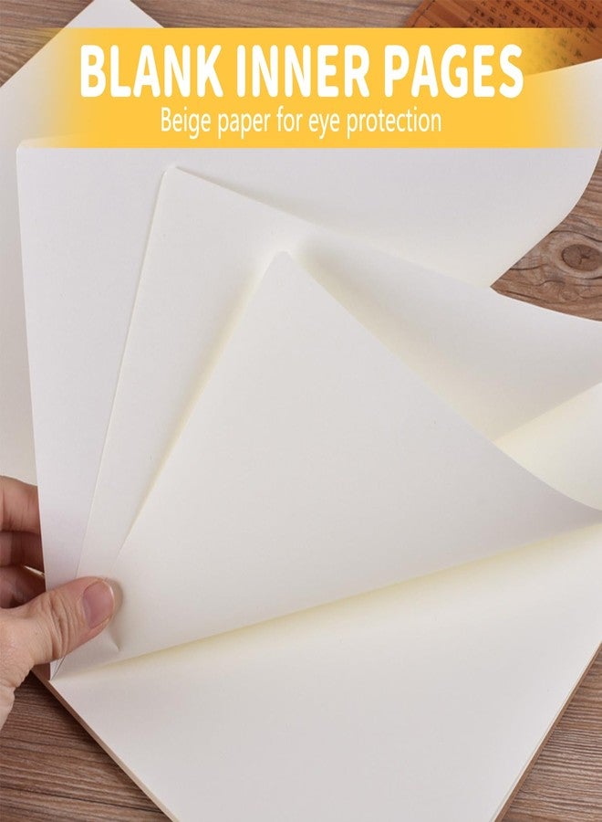 BoAn Spiral Notebook 2 Pcs 8.3 Inch x 11.2 Inch A4 Notebook 76 Pages/ 38 Sheets Soft Cover Spiral Notebook Journal Sketchbook Soft Kraft Cover Sheets for Students Office Business - Image 3