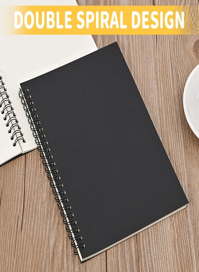 BoAn Spiral Notebook 2 Pcs 8.3 Inch x 11.2 Inch A4 Notebook 76 Pages/ 38 Sheets Soft Cover Spiral Notebook Journal Sketchbook Soft Kraft Cover Sheets for Students Office Business - Image 4