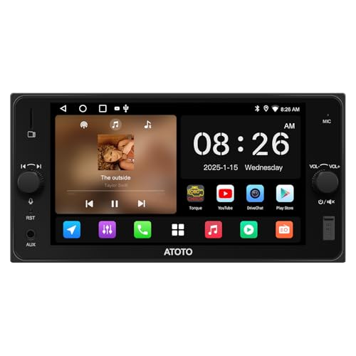 ATOTOZONE A5L 7" AI Double Din Car Stereo Compatible with Selected Subaru, Scion, Toyota Camry RAV4 Highlander, Wireless CarPlay & Android Auto Car Radio, Mirror Link, Wi-Fi/BT Tethering, DSP,2G+32G - Image 1
