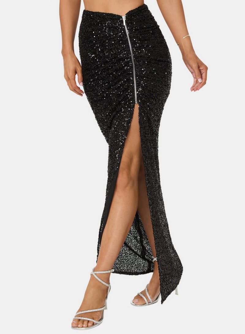 bebe Sequin Maxi Skirt - Image 2