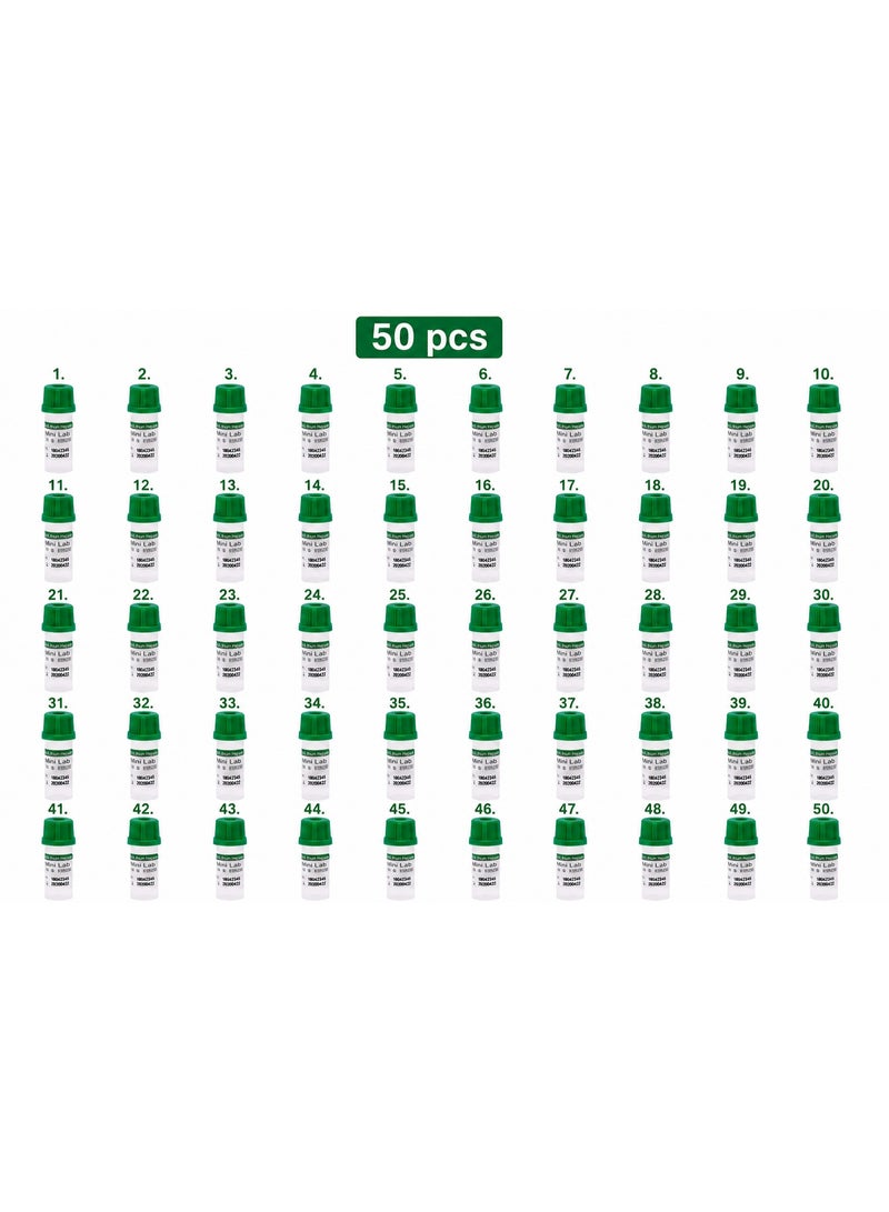 Lithium Heparin Blood Collection Tubes 0.5ml 8 x 45mm – 50PCS Mini Lab Tubes