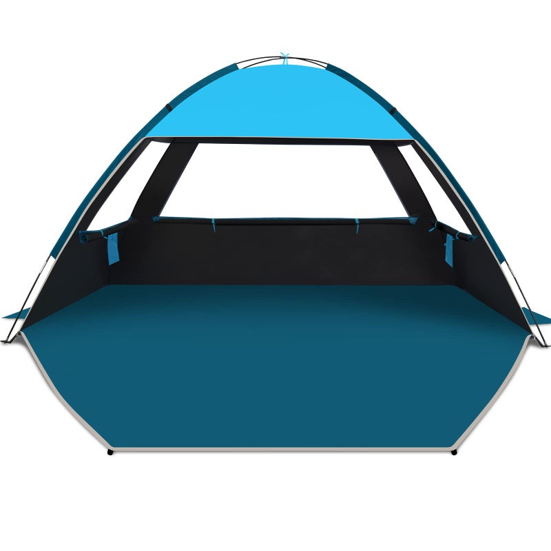COMMOUDS Beach Tent Sun Shade for 3/4-5/6-7/8-10 Person, UPF 99+ Beach Sun Shelter Canopy Tent, Lightweight, Easy Set Up and Carry - Image 1