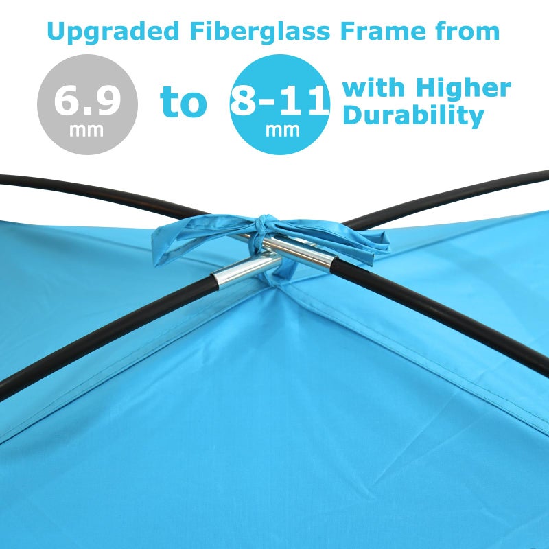 COMMOUDS Beach Tent Sun Shade for 3/4-5/6-7/8-10 Person, UPF 99+ Beach Sun Shelter Canopy Tent, Lightweight, Easy Set Up and Carry - Image 4