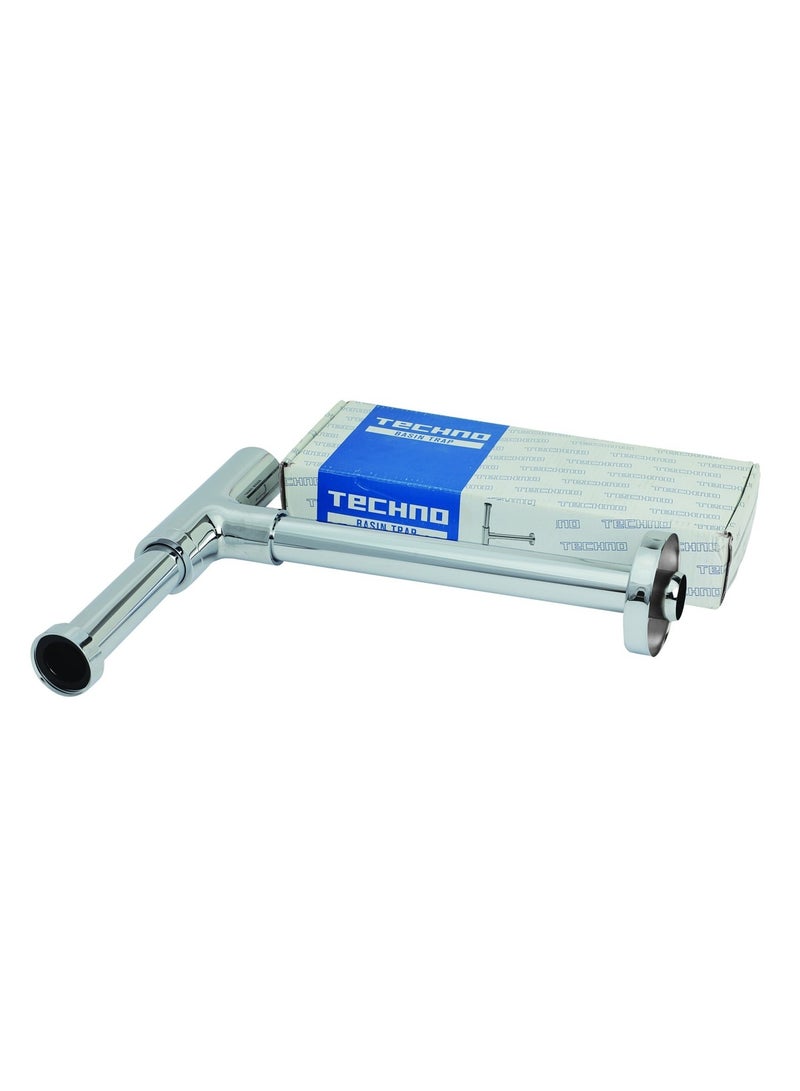 Bold Universal Brass Basin Bottle Trap –Durable Brass Construction with Shiny Chrome Finish, Odor-Free & Hygienic Bathroom Accessory with Modern Design for All Décor Styles, Drain with 1 year warranty - Image 3