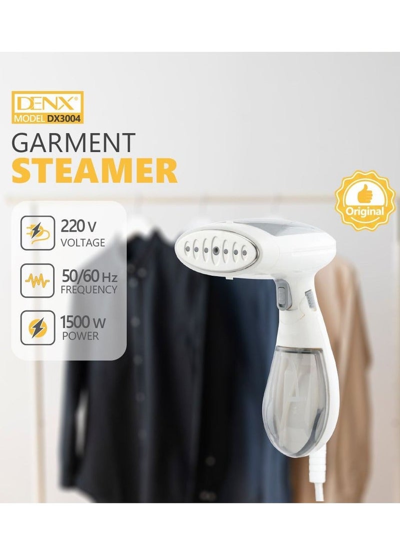 Denx Travel Steamer for Clothes 1500W Foldable Handheld Clothing Wrinkles Remover for Garments 120ml Detachable Water Tank 2-Second Fast Heat-up Portable Fabric Steamer with Brush and Measuring Cup - Image 4