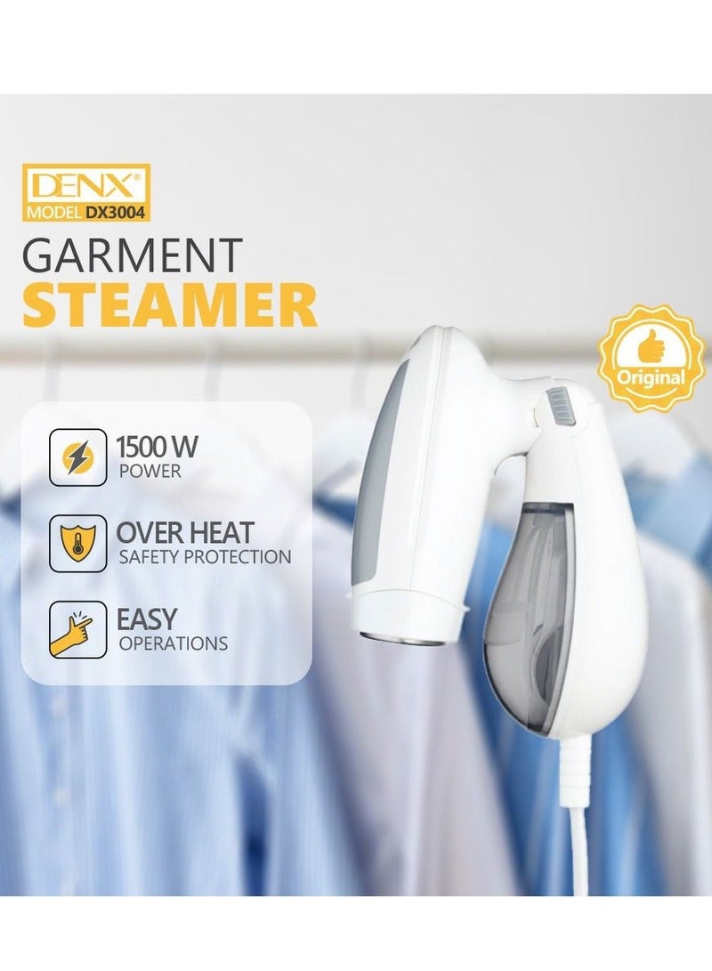 Denx Travel Steamer for Clothes 1500W Foldable Handheld Clothing Wrinkles Remover for Garments 120ml Detachable Water Tank 2-Second Fast Heat-up Portable Fabric Steamer with Brush and Measuring Cup - Image 1