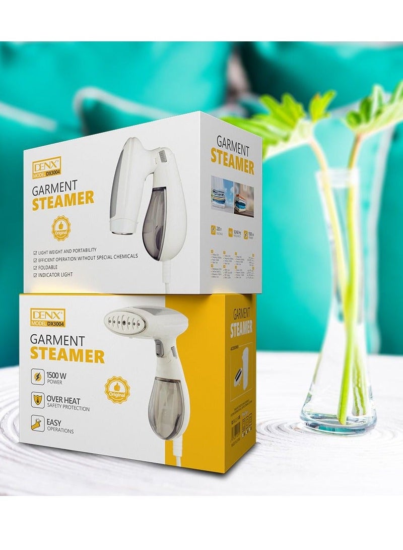 Denx Travel Steamer for Clothes 1500W Foldable Handheld Clothing Wrinkles Remover for Garments 120ml Detachable Water Tank 2-Second Fast Heat-up Portable Fabric Steamer with Brush and Measuring Cup - Image 3