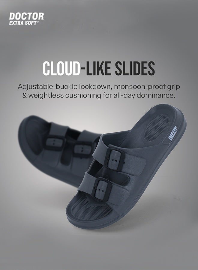 DOCTOR EXTRA SOFT Comfort Slides for Men | Soft Cushion Double Strap Casual Sandals Anti Slip | Doctor Extra Soft D-505 - Image 4