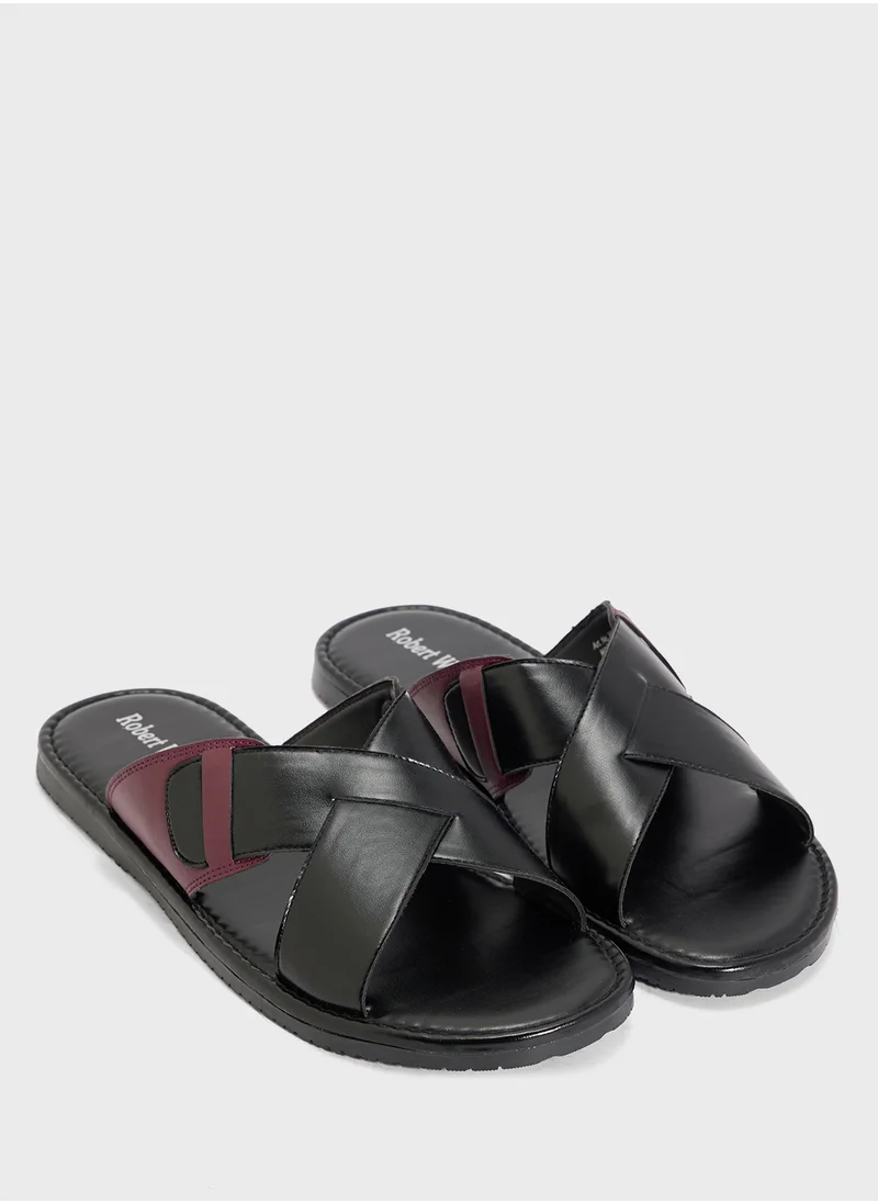 روبرت وود Cross Strap Casual Sandals
