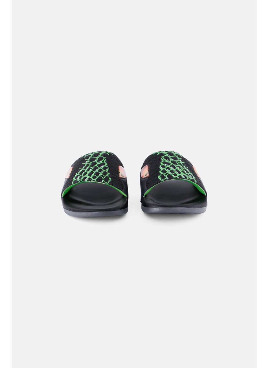 SKECHERS Kids Boy Gambix III Skech-Saurus Print Slides, Multicolor  - Image 2