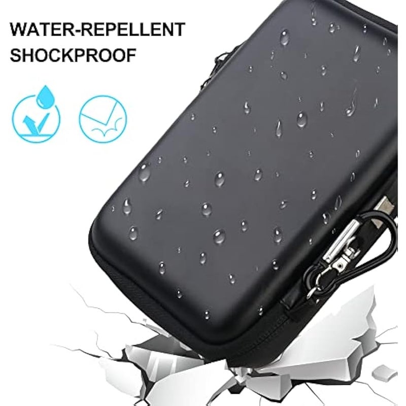 Hard Drive Carrying Case for LaCie Rugged Mini/Rugged Thunderbolt USB 3.0 2.0 USB-C External Hard Drive Portable HDD 1TB 2TB 4TB 5TB EVA Shockproof Protective Storage Holder Travel Bag, Orange - Image 5