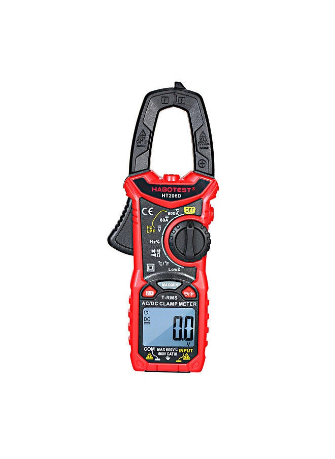 AC/DC Digital Clamp Meter for Measuring AC/DC Voltage , AC/DC Current, Frequency, Duty Cycle, Diode, Resistance, Continuity, Transistors Test, NCV Clamp Multimeter