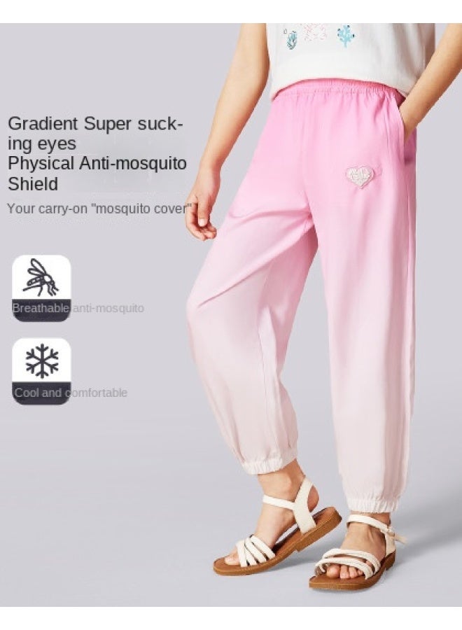 abckids Girl's Pants 2025 Autumn Collection, Mid-to-large Kids Gradient Comfortable Outdoor Mosquito-repellent Joggers With Cuffed Ankles - Image 1