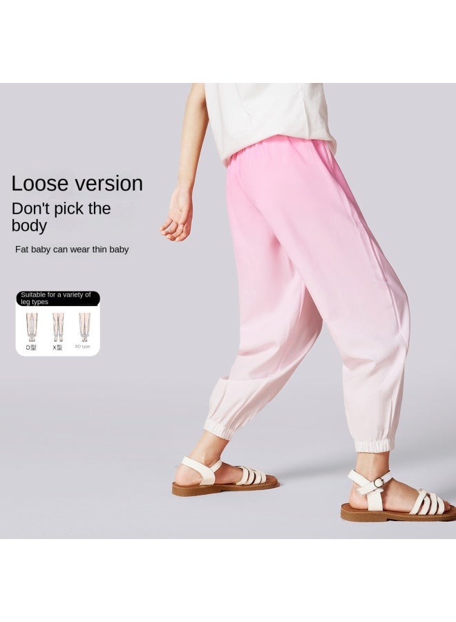 abckids Girl's Pants 2025 Autumn Collection, Mid-to-large Kids Gradient Comfortable Outdoor Mosquito-repellent Joggers With Cuffed Ankles - Image 5