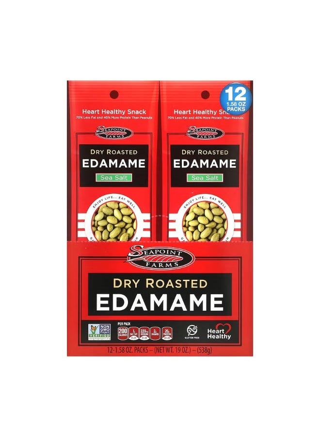 SEAPOINT FARMS - Dry Roasted Edamame Sea Salt 12 Packs 1.58 oz 45 g Each - Image 1