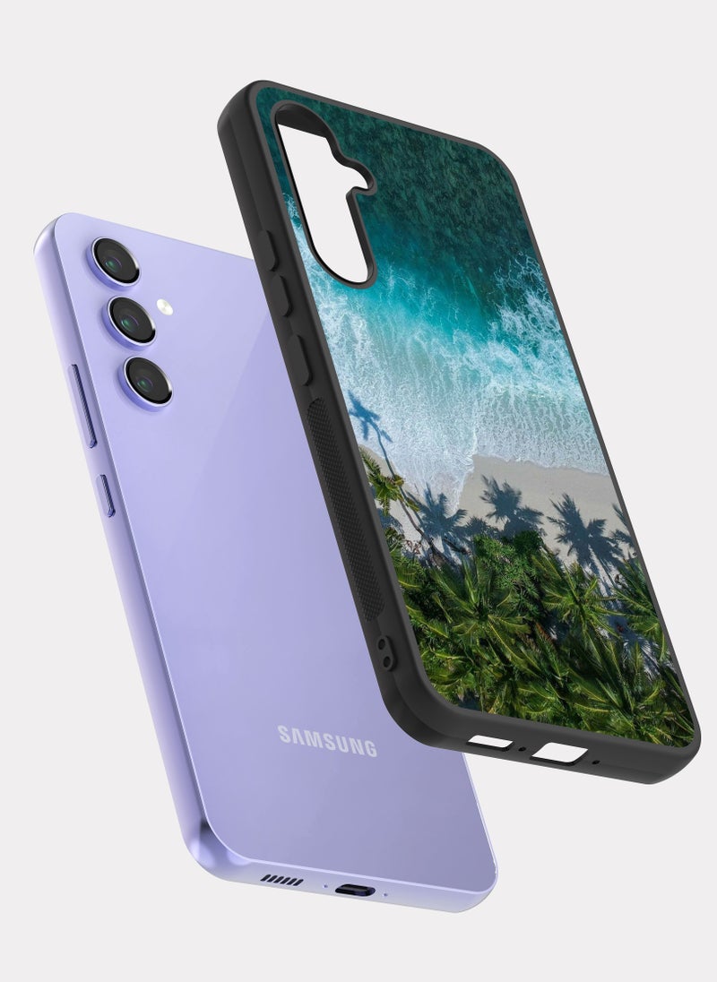 PXLAAT Samsung Galaxy A54 case cover Aerial View Of A Beach - Image 2