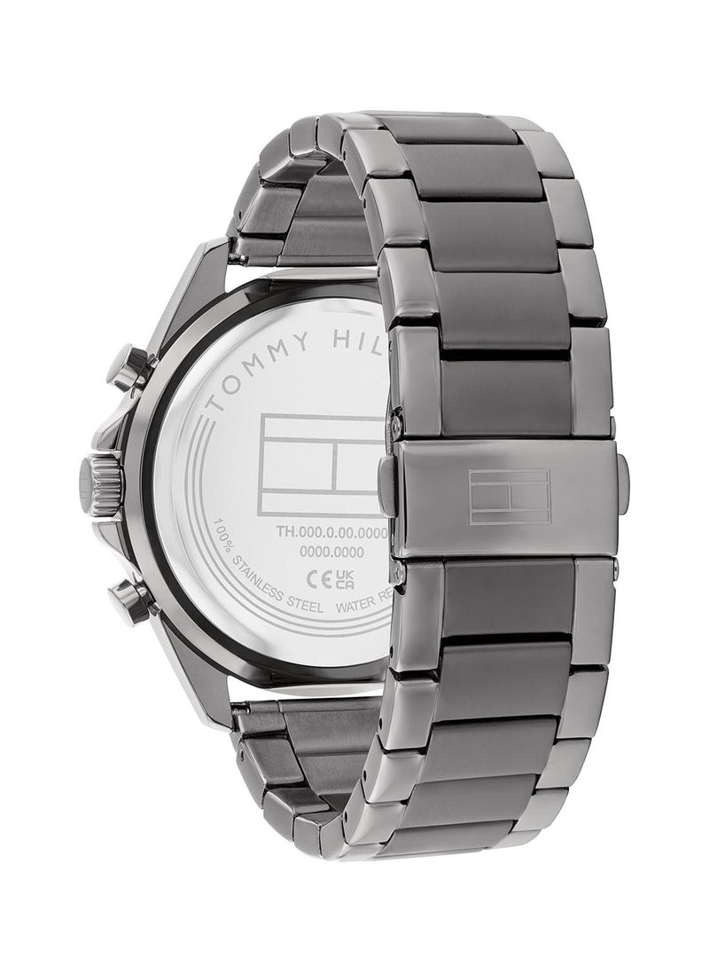 TOMMY HILFIGER TOMMY HILFIGER ROUND ANALOG MEN'S DARK GREY CASE WATCH - 1710657  - Image 3