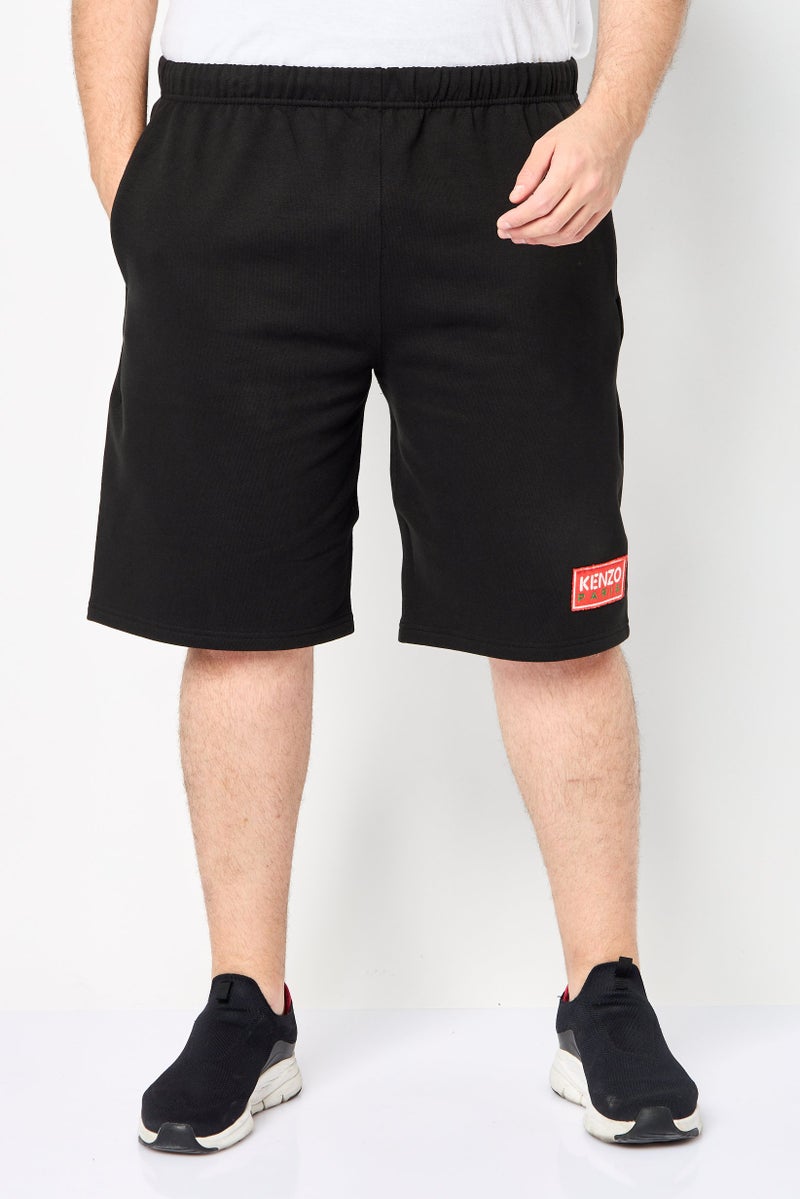 Kenzo Men Embroidered Basic Shorts, Black - Image 1