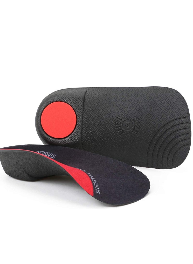 SYOSI Plantar Fasciitis Arch Support Insole For Men Women And Children 3/4 Length Orthopedic Insole For High Arch Flat Foot Hyperpronation Heel Pain Relief Heel Pad Size M6.5-8.5/W7.5- 9.5 - Image 1
