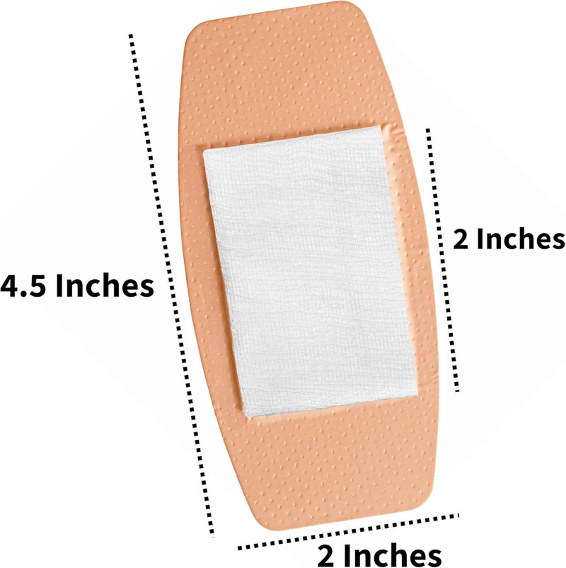 Vakly 100 Extra Large Adhesive Bandage Patch  2x45 Sterile Sheer Plastic Bandages Breathable  Flexible with NonStick Pad and 4 Sided Seal Latex Free for First Aid Kit Wound Care 100 - Image 3