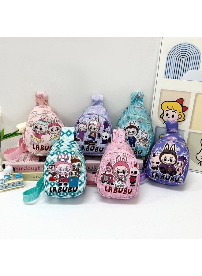 Children's Bag Kindergarten Cartoon Printed Nylon Cloth Shoulder Crossbody Chest Bag For Boys And Girls Baby Wear Coin Purse-Color:One  - Image 2