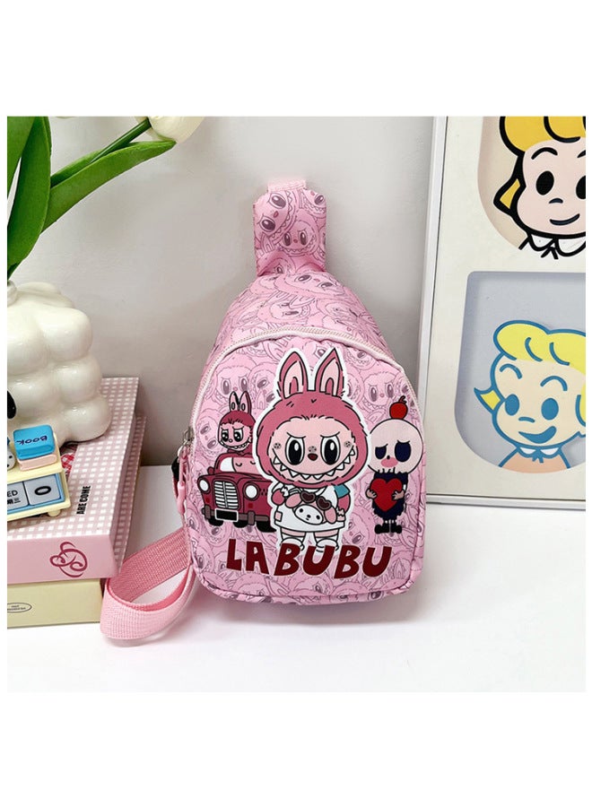 Children's Bag Kindergarten Cartoon Printed Nylon Cloth Shoulder Crossbody Chest Bag For Boys And Girls Baby Wear Coin Purse-Color:One  - Image 1