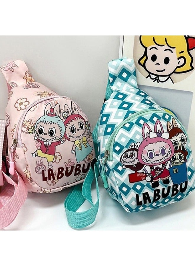 Children's Bag Kindergarten Cartoon Printed Nylon Cloth Shoulder Crossbody Chest Bag For Boys And Girls Baby Wear Coin Purse-Color:One  - Image 3