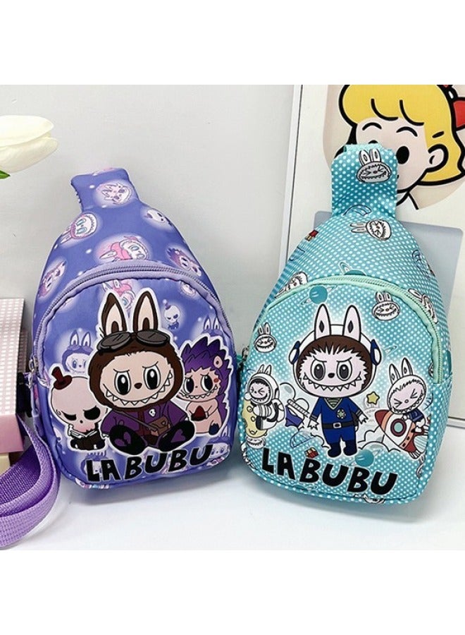 Children's Bag Kindergarten Cartoon Printed Nylon Cloth Shoulder Crossbody Chest Bag For Boys And Girls Baby Wear Coin Purse-Color:One  - Image 5