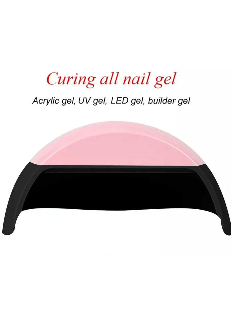 Generic Mini Nail Lamp USB  UV LED Nail Polish Dryer - Black/Pink  - Image 3